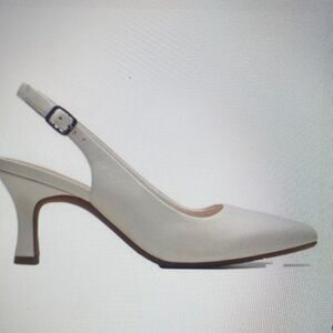 Clarks White Slingback Heels